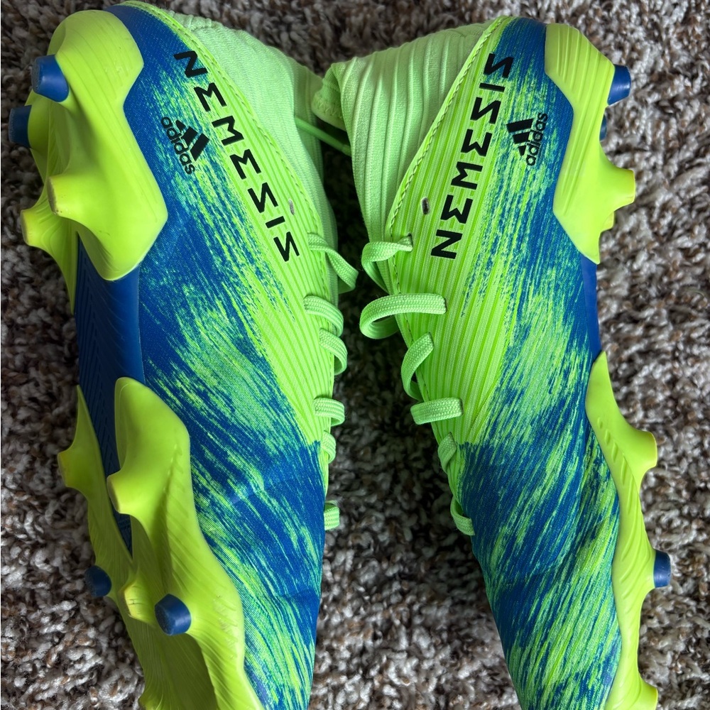 adidas Kids Nemeziz Soccer Cleats - Neon Yellow & Blue
